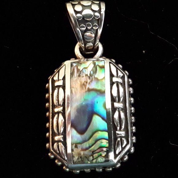 Abalone and 925 Silver Pendant - Picture 5 of 5